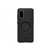 OtterBox Otter + Pop Symmetry Series - Back cover for mobile phone - polycarbonate, synthetic rubber - black - for Samsung Galaxy S20, S20 5G OtterBox Otter + Pop Symmetry Series - Back cover for mobile phone - polycarbonate, synthetic rubber - black - for Samsung Galaxy S20, S20 5G