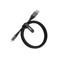 OtterBox Premium - Lightning cable - USB (M) to Lightning (M) - 1 m - dark ash black - for Apple iPad/iPhone/iPod (Lightning)