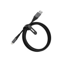 OtterBox Premium - Lightning cable - USB (M) to Lightning (M) - 2 m - dark ash black - for Apple iPad/iPhone/iPod (Lightning)