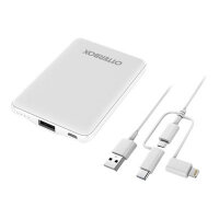 OtterBox Standard Mobile Charging Kit - Power bank - 5000 mAh - 10.5 Watt - 2.1 A - Apple Fast Charge / Samsung Fast Charge (USB) - on cable: Micro-USB, USB, USB-C OtterBox Standard Mobile Charging Kit - Power bank - 5000 mAh - 10.5 Watt - 2.1 A - Apple Fast Charge / Samsung Fast Charge (USB) - on cable: Micro-USB, USB, USB-C
