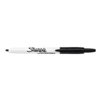 Sharpie - Marker - permanent - black - dye-based ink - 1 mm - fine - retractable (pack of 12) Sharpie - Marker - permanent - black - dye-based ink - 1 mm - fine - retractable (pack of 12)