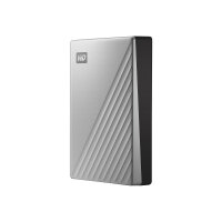 WD My Passport Ultra for Mac WDBPMV0040BSL - Hard drive - encrypted - 4 TB - external (portable) - USB 3.0 (USB-C connector) - 256-bit AES - silver