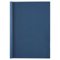 GBC Thermal Binding Covers 1.5mm Front PVC Clear Back Leathergrain A4 Royal Blue Ref IB451003 (Pack of 100)