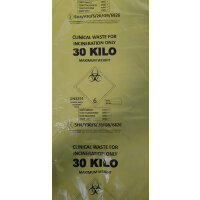 Click Medical Pack of 100 Adr Clinical Waste Bags 30Kg Yellow