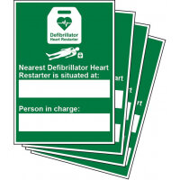 Click Medical NEAREST AUTOMATED DEFIBRILLATOR SIGN