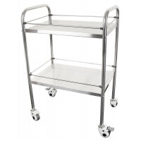 Click Medical Two Tier Stainless Steel Medical Trolley