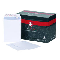 Plus Fabric Pocket Envelope C5 Peel and Seal Plain Easy Open Power-Tac 120gsm White (Pack 500) - B26139