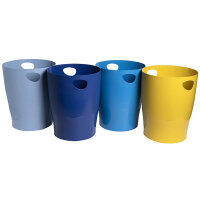 Exacompta Pack of 8 Bee Blue Ecobin Recycled 15 Litres Assorted