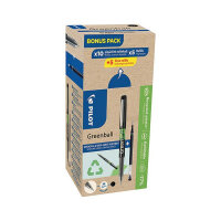 Pilot Greenball Rollerball Bonus Pack Black Box of 10 Pens + 10 Refills (Pack of 20) WLT424741