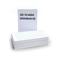 Economy Drywipe Boards 500 Micron 20mm Gridlines A4 (Pack of 100) WBG100