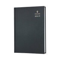 Collins Academic Diary Day Per Page A5 Black 2025-2026 52MBLK25