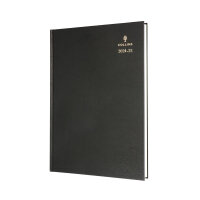 Collins Academic Diary Day Per Page A4 Black 2025-2026 44MBLK25
