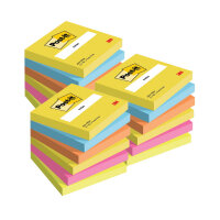 Post-It Notes Energetic Colours Rainbow76x76mm 3 For 2