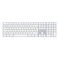 Apple Magic w/ Numeric Keypad keyboard Universal Bluetooth AZERTY French Silver, White