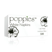 Poppies 1-Ply Napkins 30cm White (Pack of 5000) 3014WH