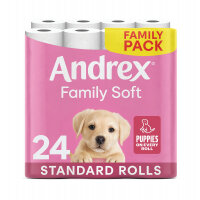 Andrex Family Toilet Roll 2-Ply 170 Sheets Per Roll (Pack of 24) 4978918