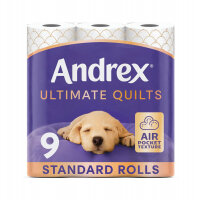 Andrex Ultimate Quilts Toilet Roll 3-Ply 155 Sheets Per Roll (Pack of 9) 4474132