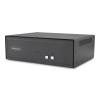 StarTech.com Secure 2-Port Dual-Monitor KVM Switch, HDMI or DisplayPort, 4K 60Hz, NIAP 4.0 Desktop KVM, Metal Housing, CAC Port, Made in the USA