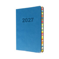 Collins Edge Rainbow Diary Week To View A5 Blue 2027 ED153.U57-27