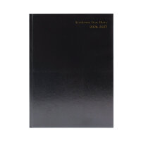 5 Star Academic Diary Week To View A5 Black 2026-2027 KF3A5ABK26