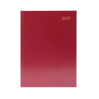 Desk Diary 2 Day Per Page A5 Burgndy 2027 KFA52BG27