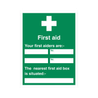 5 Star First Aid Your First Aiders Are Sign Vinyl 600x450 KS008SAV4560
