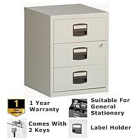 A4 Mobile Home Filer With 3 Shallow Stationery Drawers Grey Bisley PFA A4 Mobile Home Filer With 3 Shallow Stationery Drawers Grey Bisley PFA
