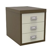Bisley Multi-Drawer Cabinet 12 inches 3 Drawer Non-Locking Coffee/Cream 12/3 Bisley Multi-Drawer Cabinet 12 inches 3 Drawer Non-Locking Coffee/Cream 12/3