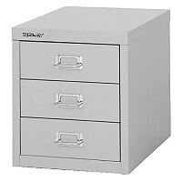 Bisley Multi-Drawer Cabinet 12 inches 3 Drawer Non-Locking Grey 12/3 H123NL-073 Bisley Multi-Drawer Cabinet 12 inches 3 Drawer Non-Locking Grey 12/3 H123NL-073