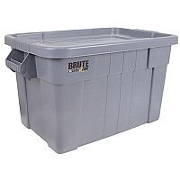 Brute Tote Box/Lid 75 Litre Grey 382216