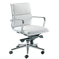 Aria C Medium Back Designer Leather Office Arm Chair White CM2 Aria C Medium Back Designer Leather Office Arm Chair White CM2