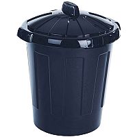 Dustbin 80 Litre Black - Heavy duty dustbin - Comes with tight fitting lid