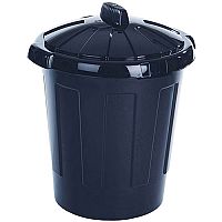 Dustbin 80 Litre Black - Heavy duty dustbin - Comes with tight fitting, removable lid - Made from waterproof, wipe clean plastic - Suitable for both indoor and outdoor use