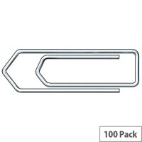 No Tear Paperclip Jumbo 45mm Pack of 100 32481 Essentials 