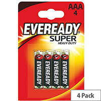 Eveready Batteries Silver AAA Pack of 4 RO3B4UP