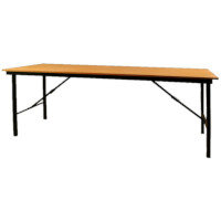 Folding Trestle Table L1200 x W750 x H730mm Beech Top Black Frame #SSD Folding Trestle Table L1200 x W750 x H730mm Beech Top Black Frame #SSD