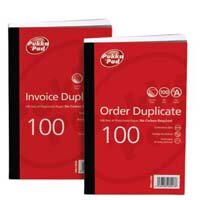 ValueX 210x130mm Duplicate Invoice Book Carbonless 1-100 Taped Cloth Binding 100 Sets (Pack 5)