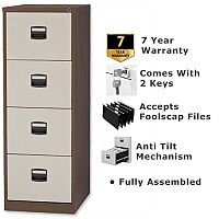 4 Drawer Steel Filing Cabinet Lockable Brown & Cream Trexus By Bisley 4 Drawer Steel Filing Cabinet Lockable Brown & Cream Trexus By Bisley