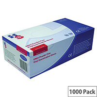 Disposable Powder Free Vinyl Examination Gloves Clear Large Pack 10x100 Handsafe Disposable Powder Free Vinyl Examination Gloves Clear Large Pack 10x100 Handsafe