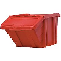 Heavy Duty Storage Bin with Lid Red 369045 124473