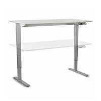 HumanScale Float Height Adjustable Sit Stand Desk White Top & Silver Base W1200 - 1400mm HumanScale Float Height Adjustable Sit Stand Desk White Top & Silver Base W1200 - 1400mm