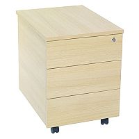 Jemini Intro 3-Drawer Mobile Pedestal Ferrera Oak