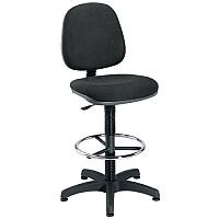 Jemini Medium Back Draughtsman Chair Charcoal KF838253 Jemini Medium Back Draughtsman Chair Charcoal KF838253
