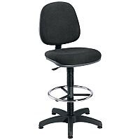 Jemini Medium Back Draughtsman Chair Charcoal KF838253