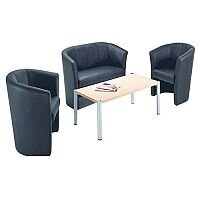 Avior Leather Look Tub Chair Black KF03527 Avior Leather Look Tub Chair Black KF03527