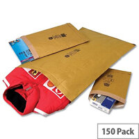 Jiffy AirKraft Size 000 Bubble Lined Bags Gold 90x145mm Pack of 150 Jiffy AirKraft Size 000 Bubble Lined Bags Gold 90x145mm Pack of 150