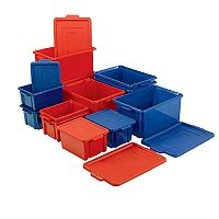 Storemaster Jumbo Crate With Lid 48.5L Red L560xW385xH280mm Storemaster Jumbo Crate With Lid 48.5L Red L560xW385xH280mm