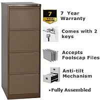 4 Drawer Steel Filing Cabinet Flush Front Coffee Brown Bisley BS4E 4 Drawer Steel Filing Cabinet Flush Front Coffee Brown Bisley BS4E