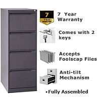 4 Drawer Steel Filing Cabinet Flush Front Graphite Bisley BS4E 4 Drawer Steel Filing Cabinet Flush Front Graphite Bisley BS4E