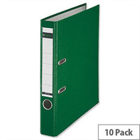 Leitz Green Mini Lever Arch File Plastic A4 Pack 10 Leitz Green Mini Lever Arch File Plastic A4 Pack 10
